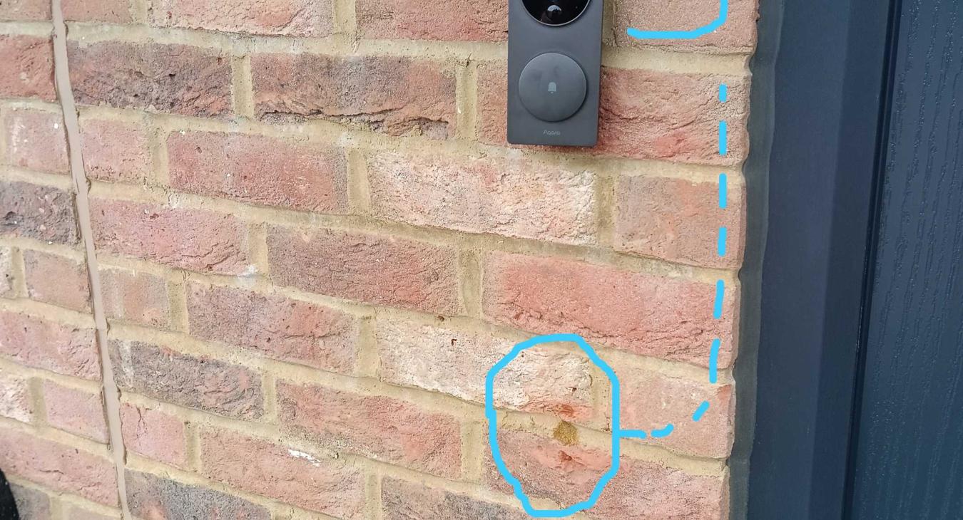 How we relocated the hardwired Apple doorbell whilst making no mess on the outside brickwork